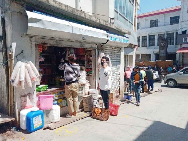 People shopping in a market in Kohima town. (Morung file Photo)